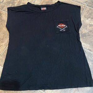 Harley-Davidson Black Tee with Orange Logo